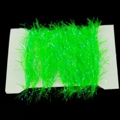 Funky 15mm Neon Hackle UV Fritz - Funky Fly Tying -Eyes & Dumbbells Sales Store Funky 15mm Neon Hackle UV Fritz Fluo Green