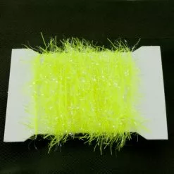 Funky 15mm Neon Hackle UV Fritz - Funky Fly Tying -Eyes & Dumbbells Sales Store Funky 15mm Neon Hackle UV Fritz Fluo Yellow 1