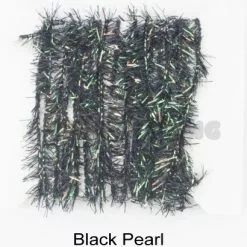 Funky 5mm Crystal Hackle Fritz - Funky Fly Tying -Eyes & Dumbbells Sales Store Funky 5mm Crystal Hackle Fritz Black Pearl 1