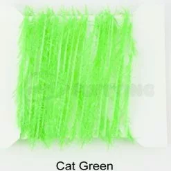 Funky 5mm Crystal Hackle Fritz - Funky Fly Tying -Eyes & Dumbbells Sales Store Funky 5mm Crystal Hackle Fritz Cat Green