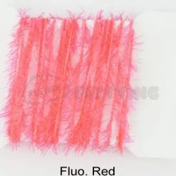 Funky 5mm Crystal Hackle Fritz - Funky Fly Tying -Eyes & Dumbbells Sales Store Funky 5mm Crystal Hackle Fritz Fluo Red 1