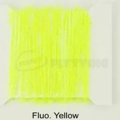 Funky 5mm Crystal Hackle Fritz - Funky Fly Tying -Eyes & Dumbbells Sales Store Funky 5mm Crystal Hackle Fritz Fluo Yellow