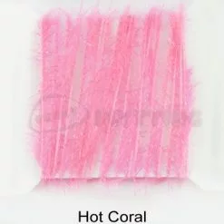 Funky 5mm Crystal Hackle Fritz - Funky Fly Tying -Eyes & Dumbbells Sales Store Funky 5mm Crystal Hackle Fritz Hot Coral