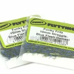 Funky Blue Flash Damsel Fritz - Funky Fly Tying