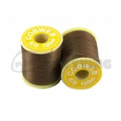 Gordon Griffiths 6/0 Cobweb - Funky Fly Tying -Eyes & Dumbbells Sales Store Gordon Griffiths 6 0 Cobweb Chestnut Brown