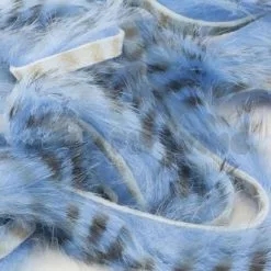 Hareline Barred Rabbit Strips - Funky Fly Tying -Eyes & Dumbbells Sales Store Hareline Barred Rabbit Strips Baby Blue