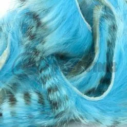 Hareline Barred Rabbit Strips - Funky Fly Tying -Eyes & Dumbbells Sales Store Hareline Barred Rabbit Strips Fluo Blue
