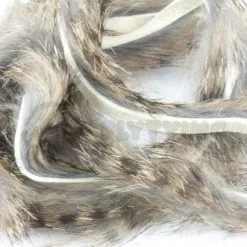 Hareline Barred Rabbit Strips - Funky Fly Tying -Eyes & Dumbbells Sales Store Hareline Barred Rabbit Strips Grizzly 1