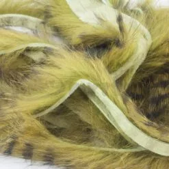 Hareline Barred Rabbit Strips - Funky Fly Tying -Eyes & Dumbbells Sales Store Hareline Barred Rabbit Strips Olive Variant 1
