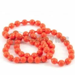 Hareline Fluoro Chain Bead Eyes - Funky Fly Tying -Eyes & Dumbbells Sales Store Hareline Fluoro Chain Bead Eyes Fluo Red 1