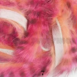 Hareline Tiger Barred Rabbit Zonker Strips - Funky Fly Tying 59 Hareline Tiger Barred Rabbit Zonker Strips - Funky Fly Tying -Eyes & Dumbbells Sales Store Hareline Magnum Cut Tiger Barred Zonkers Hot Pink Brown over Shrimp Pink 3