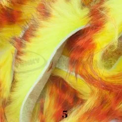 Hareline Tiger Barred Rabbit Zonker Strips - Funky Fly Tying 55 Hareline Tiger Barred Rabbit Zonker Strips - Funky Fly Tying -Eyes & Dumbbells Sales Store Hareline Magnum Cut Tiger Barred Zonkers Orange Black over Fl Yellow 3