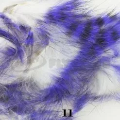 Hareline Magnum Cut Tiger Barred Zonkers - Funky Fly Tying -Eyes & Dumbbells Sales Store Hareline Magnum Cut Tiger Barred Zonkers Purple Black Over White