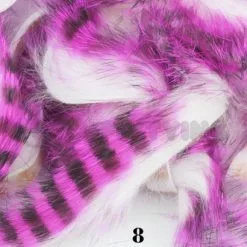 Hareline Tiger Barred Rabbit Zonker Strips - Funky Fly Tying 60 Hareline Tiger Barred Rabbit Zonker Strips - Funky Fly Tying -Eyes & Dumbbells Sales Store Hareline Magnum Cut Tiger Barred Zonkers hot Pink Black over White 2