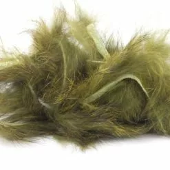 Hareline Micro Rabbit Strips - Funky Fly Tying -Eyes & Dumbbells Sales Store Hareline Micro Rabbit Strips Olive Varient 1