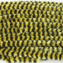 Hareline Variegated Chenille - Funky Fly Tying 39 Hareline Variegated Chenille - Funky Fly Tying -Eyes & Dumbbells Sales Store Hareline Variegated Chenille Yellow Black 1