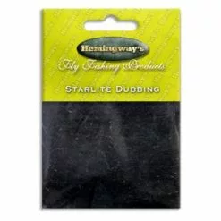 Hemingways Hemingway's Star Lite Dubbing - Funky Fly Tying -Eyes & Dumbbells Sales Store Hemingways Star Lite Dubbing Black 1