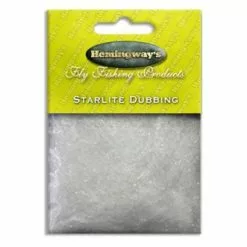 Hemingways Hemingway's Star Lite Dubbing - Funky Fly Tying -Eyes & Dumbbells Sales Store Hemingways Star Lite Dubbing Pearl White