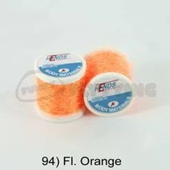 Hends Ice Dub Thread - Funky Fly Tying -Eyes & Dumbbells Sales Store Hends Ice Dub Thread Fl Orange