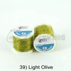 Hends Ice Dub Thread - Funky Fly Tying -Eyes & Dumbbells Sales Store Hends Ice Dub Thread Light Olive 1