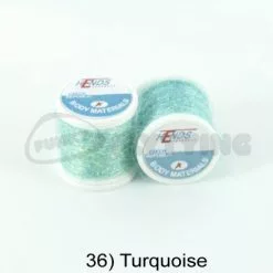 Hends Ice Dub Thread - Funky Fly Tying -Eyes & Dumbbells Sales Store Hends Ice Dub Thread Turquoise 1