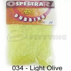 Hends Spectra Dubbing Packets - Funky Fly Tying -Eyes & Dumbbells Sales Store Hends Spectra Dubbing Packets Light Olive