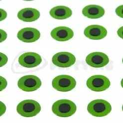 Funky Holographic Green Tape Eyes Pack 30 - Funky Fly Tying