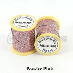 Funky Holographic Tinsel - Funky Fly Tying -Eyes & Dumbbells Sales Store Holographic Tinsel Powder Pink 1