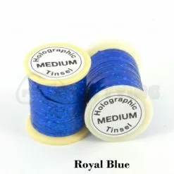 Funky Holographic Tinsel - Funky Fly Tying -Eyes & Dumbbells Sales Store Holographic Tinsel Royal Blue