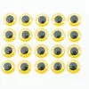 Funky Hot Orange/Yellow 3D Eyes - Funky Fly Tying -Eyes & Dumbbells Sales Store Hot Orange Yellow 3D Eyes