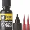 Loon UV Clear Fly Finish - Funky Fly Tying -Eyes & Dumbbells Sales Store LON UV CLR FLO uv clear fly finish fluorescing half oz