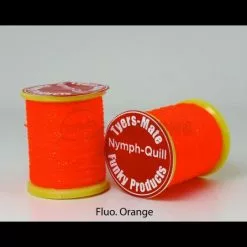 Nymph-Quill - Funky Fly Tying -Eyes & Dumbbells Sales Store Nymph Quill Fluo Orange 1