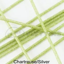 Tubeworx Outer Plastic Tubes 3mm Glitter Colour - Funky Fly Tying -Eyes & Dumbbells Sales Store Outer Plastic Tubes 3mm Glitter Colours Chartreuse Silver 2