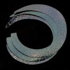 Pacchiarini's Jumbo Wiggle Tails - Funky Fly Tying -Eyes & Dumbbells Sales Store Pacchiarinis Jumbo Wiggle Tails Slim Holo Black 1