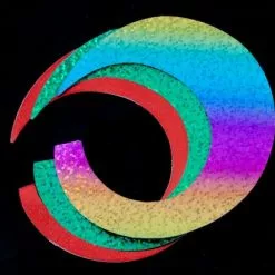 Pacchiarini's Jumbo Wiggle Tails - Funky Fly Tying -Eyes & Dumbbells Sales Store Pacchiarinis Jumbo Wiggle Tails Wide Green Red Rainbow 1