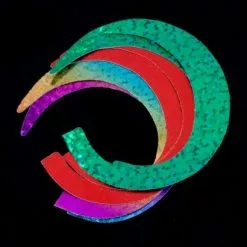 Pacchiarini's Wiggle Tails - Funky Fly Tying -Eyes & Dumbbells Sales Store Pacchiarinis Wiggle Tails Green Red Rainbow 1