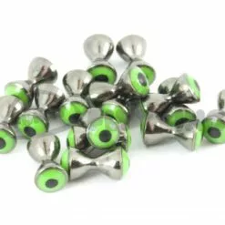 Funky Real Eyes Plus - Funky Fly Tying -Eyes & Dumbbells Sales Store Real Eyes Plus Black Chartreuse