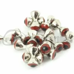 Funky Real Eyes Plus - Funky Fly Tying -Eyes & Dumbbells Sales Store Real Eyes Plus Silver Red 1