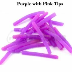 Funky Squirmy Tails - Funky Fly Tying 33 Funky Squirmy Tails - Funky Fly Tying -Eyes & Dumbbells Sales Store Squirmy Tails Purple with Pink Tips 1
