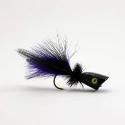 Fish Skull Flymen Surface Seducer Double Barrel Popper Bodies - Funky Fly Tying -Eyes & Dumbbells Sales Store Surface Seducer Double Barrel black side 1 1