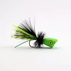 Fish Skull Flymen Surface Seducer Double Barrel Popper Bodies - Funky Fly Tying -Eyes & Dumbbells Sales Store Surface Seducer Double Barrel green side 1 1