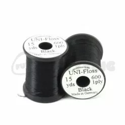 Uni Products UNI Floss - Funky Fly Tying -Eyes & Dumbbells Sales Store UNI Floss Rayon 15yrds Black 1