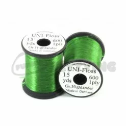 Uni Products UNI Floss - Funky Fly Tying -Eyes & Dumbbells Sales Store UNI Floss Rayon 15yrds Green Highlander 1