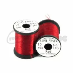 Uni Products UNI Floss - Funky Fly Tying -Eyes & Dumbbells Sales Store UNI Floss Rayon 15yrds Red