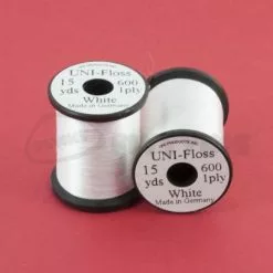 Uni Products UNI Floss - Funky Fly Tying -Eyes & Dumbbells Sales Store UNI Floss Rayon 15yrds White