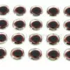Funky Ultra 3D Silver/Red Eyes - Funky Fly Tying -Eyes & Dumbbells Sales Store Ultra 3D Silver Red Eyes