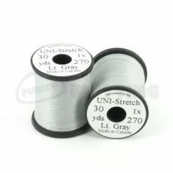 Uni Products Uni Stretch Floss - Funky Fly Tying -Eyes & Dumbbells Sales Store Uni Stretch Floss Light Grey