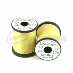 Uni Products Uni Stretch Floss - Funky Fly Tying -Eyes & Dumbbells Sales Store Uni Stretch Floss Light Olive 1