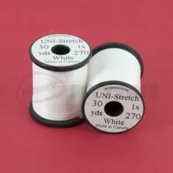 Uni Products Uni Stretch Floss - Funky Fly Tying -Eyes & Dumbbells Sales Store Uni Stretch Floss White
