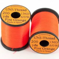Uni Products Uni Thread 6/0 200 Yards - Funky Fly Tying -Eyes & Dumbbells Sales Store Uni Thread 6 0 200 yards Fire Orange